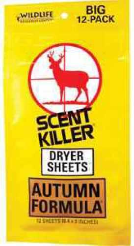 Wildlife Research Scent Killer Dryer Sheets Autumn 12 pk. Model: 580